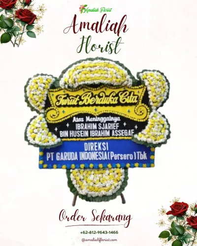 Papan Bunga Duka di Besar