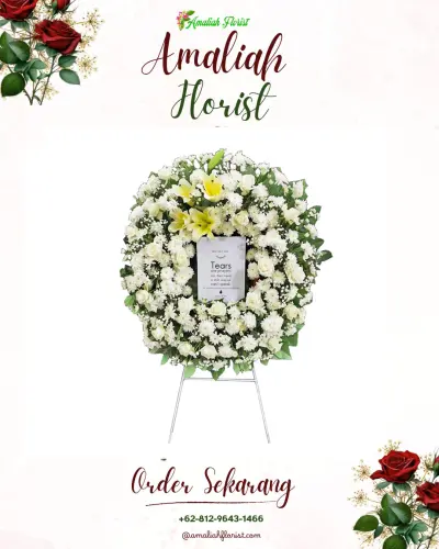 Krans Bunga Duka Cita di Besar